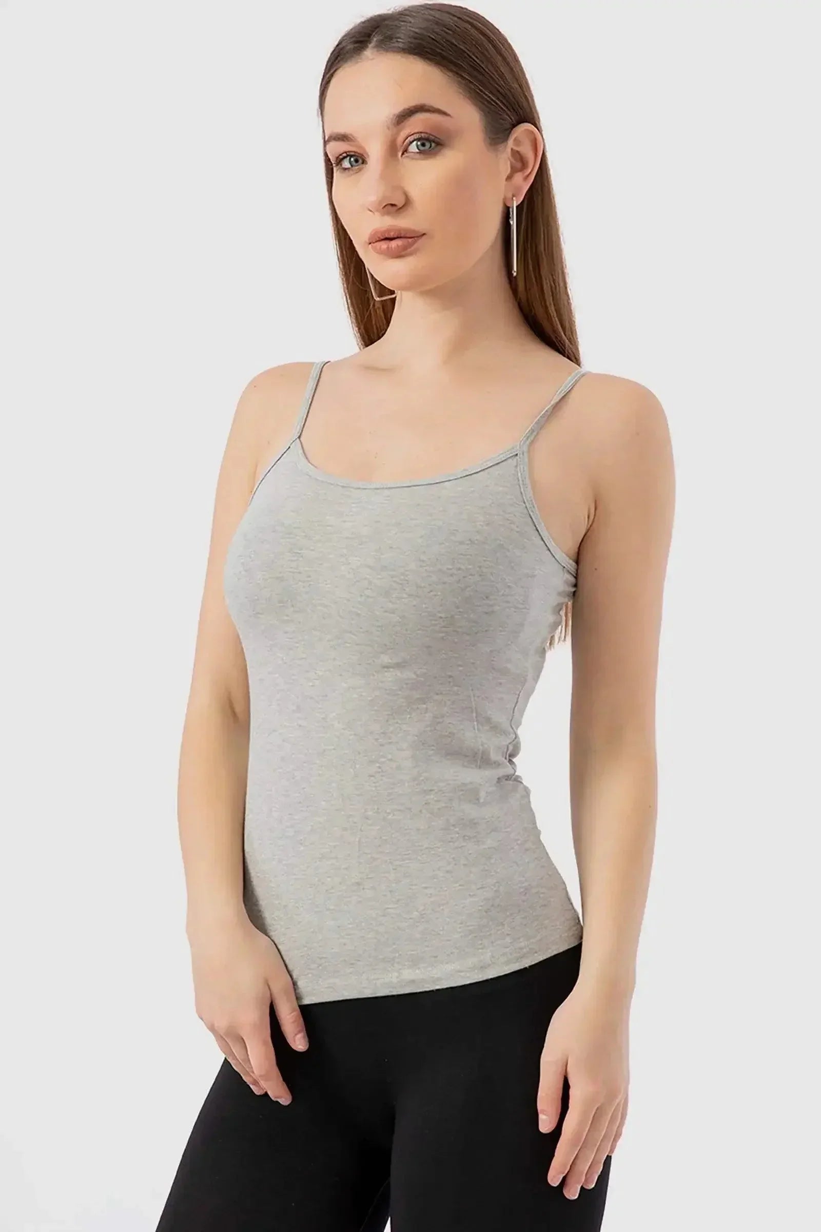 Carina - Spaghetti Straps Plain Tank Top 16