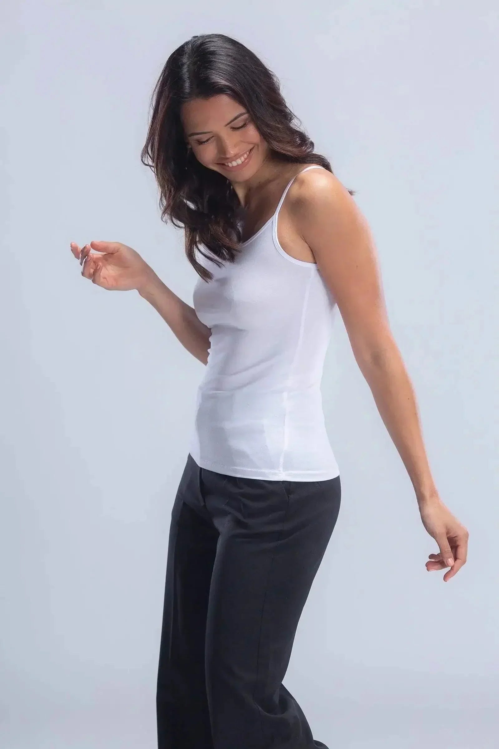Carina - Spaghetti Straps Plain Tank Top 2