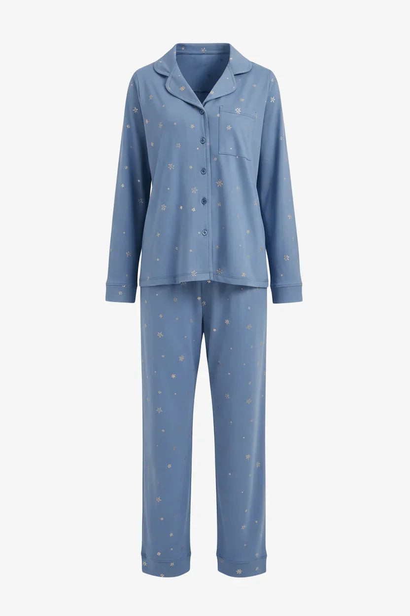 Sparkly Buttoned Pyjama Set - Carina - Babazzaro