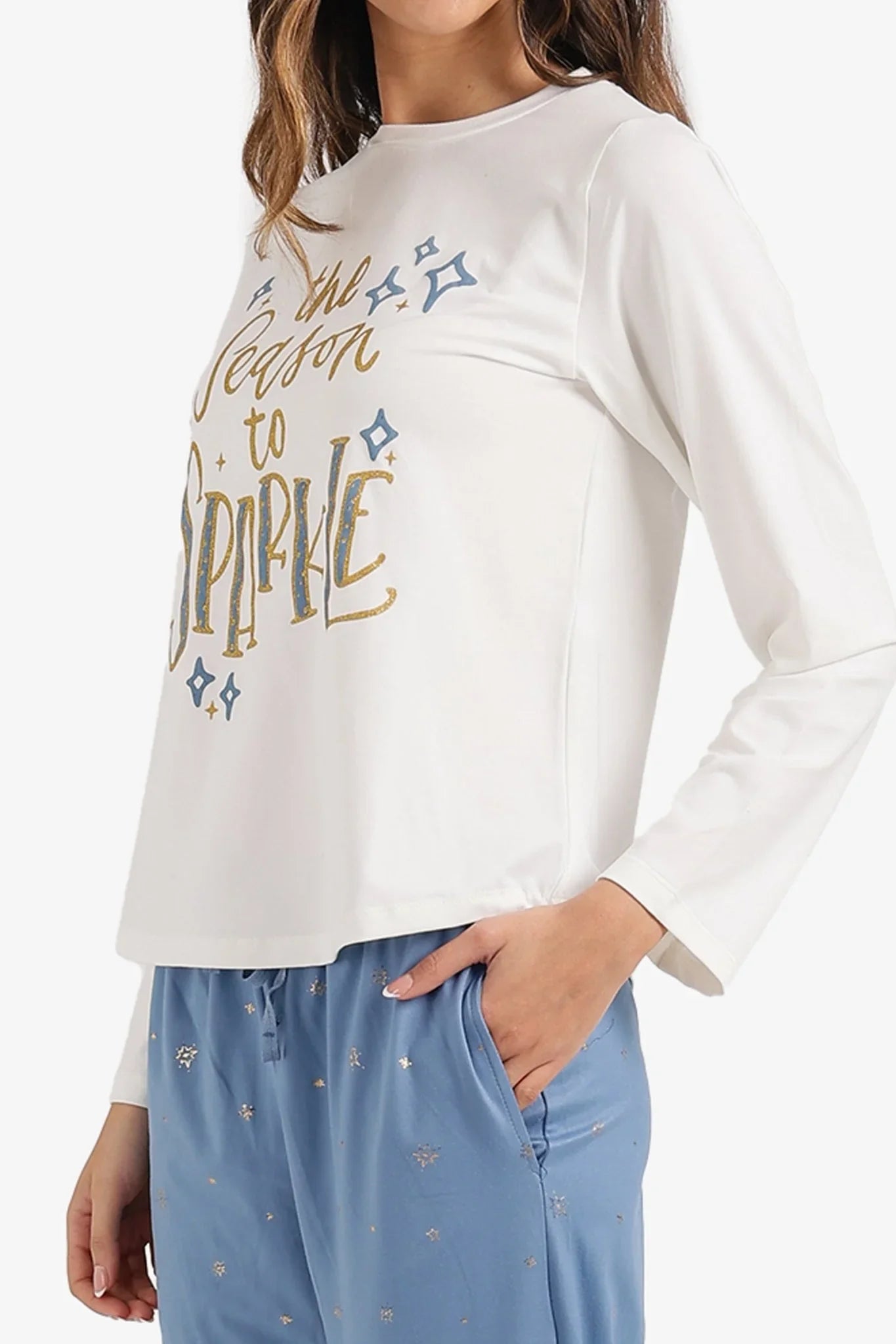 Sparkly Print Pyjama Set - Carina - Babazzaro