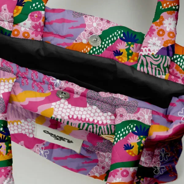 Spring Puffy Printed Tote Bag - Covery - Babazzaro