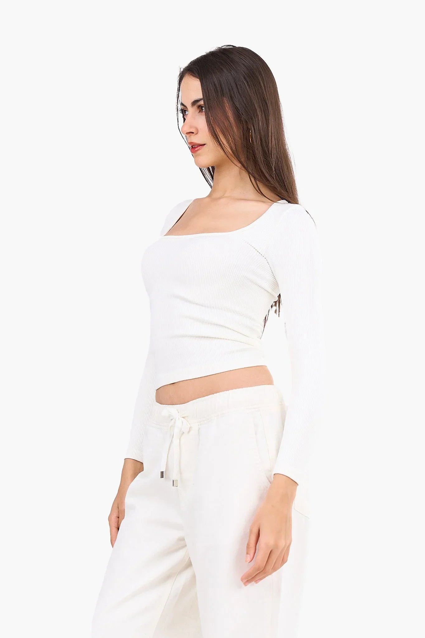 Square Neck Cropped Top - Clue - Babazzaro