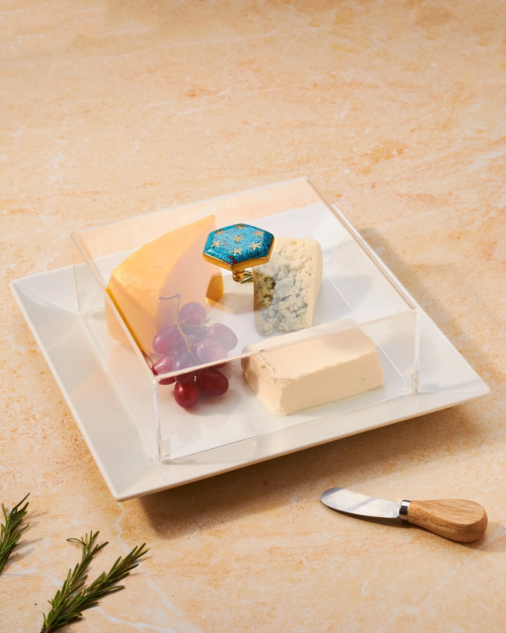 Starline Squared porcelain serving plate - Rechote - Babazzaro