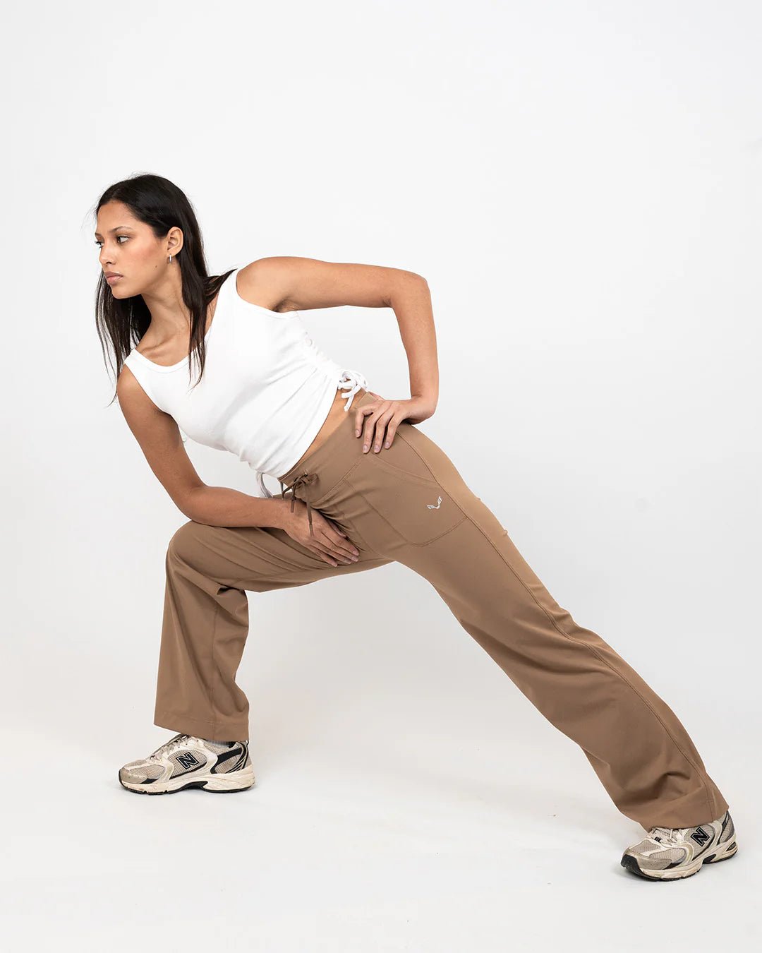 Straight Leg Yoga Pants Beige - Bfeerce - Babazzaro