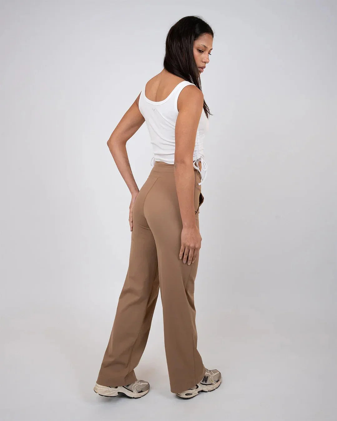 Straight Leg Yoga Pants Beige - Bfeerce - Babazzaro