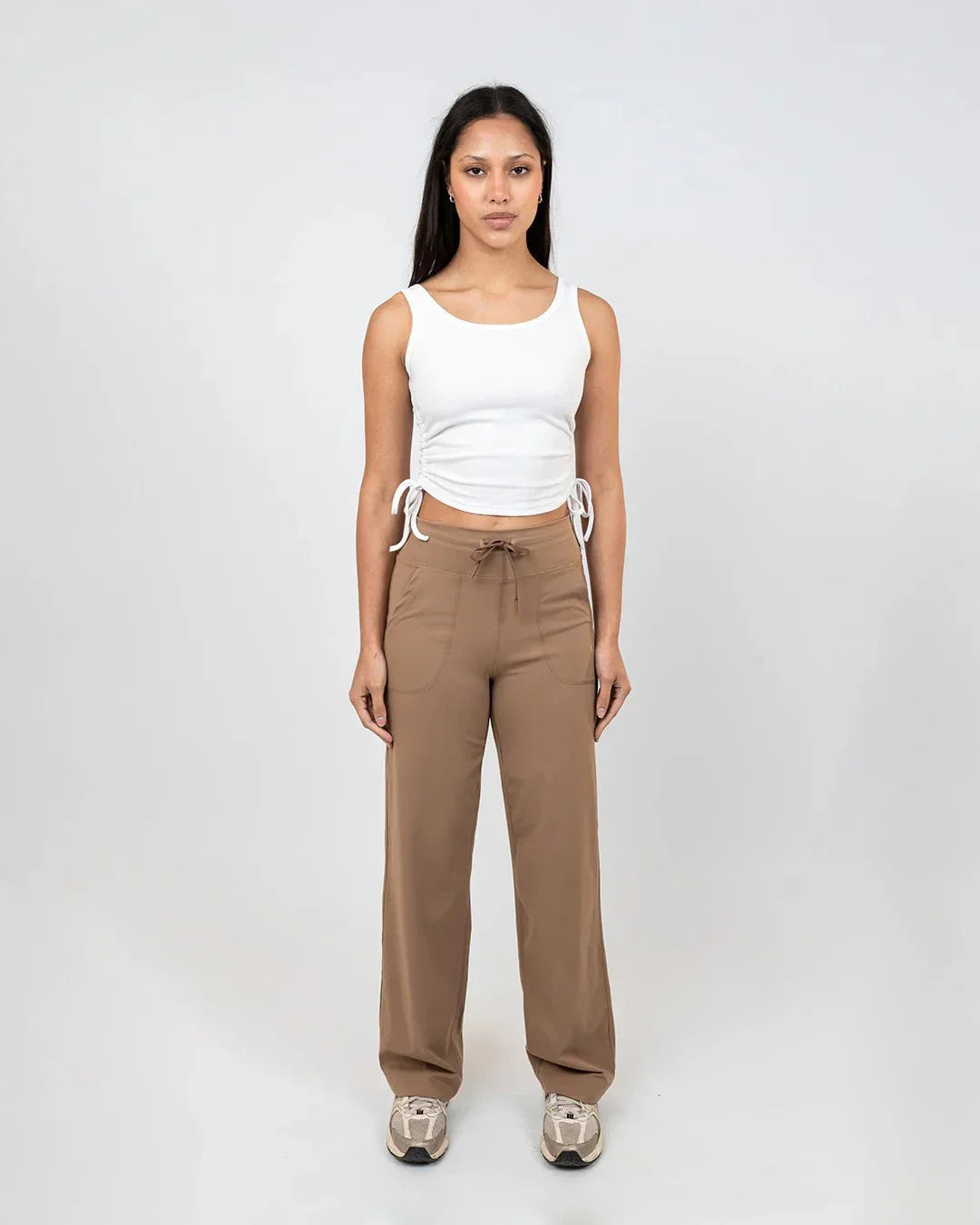Straight Leg Yoga Pants Beige - Bfeerce - Babazzaro