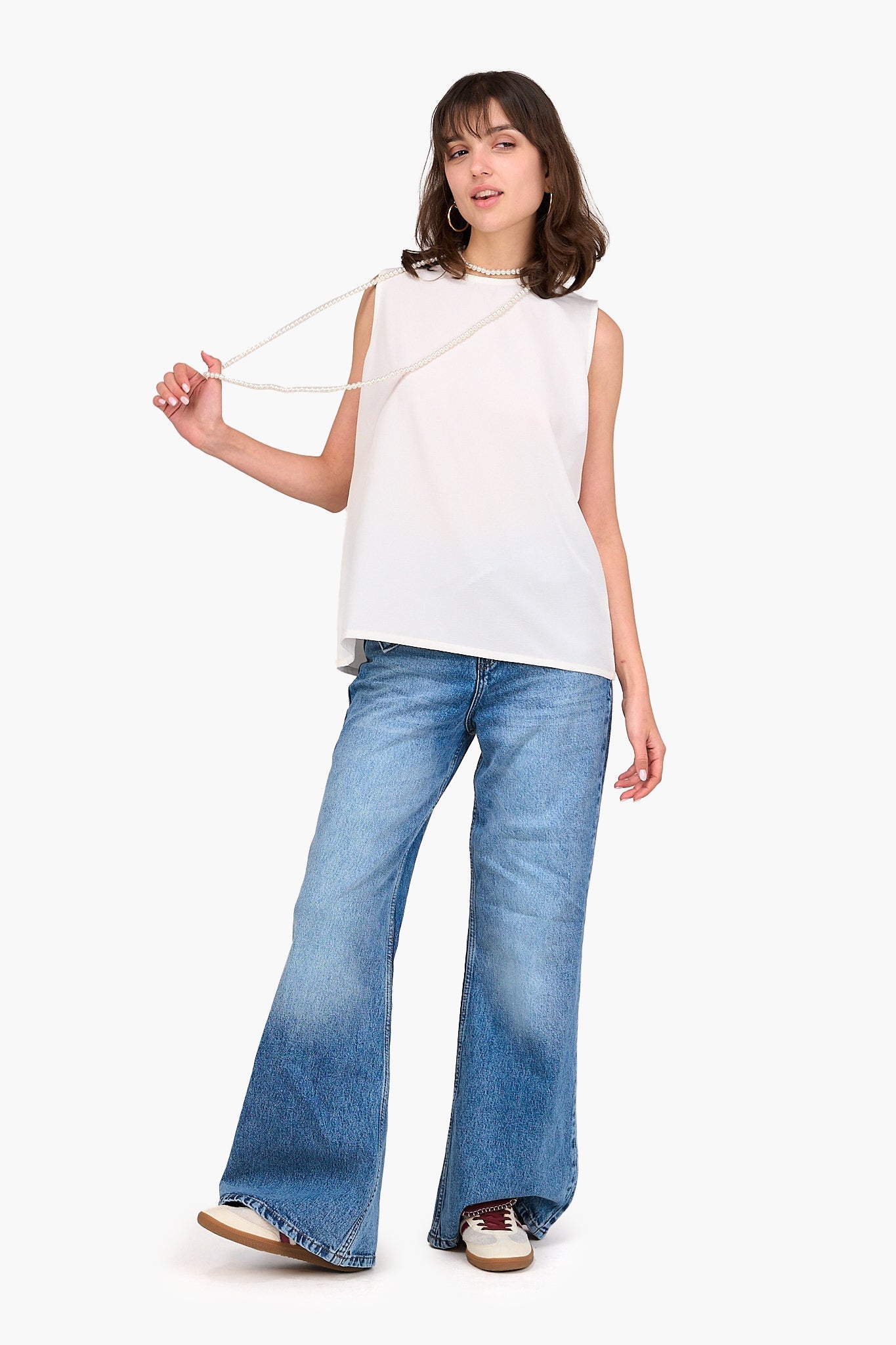 Tencel Sleeveless Blouse - Clue - Babazzaro