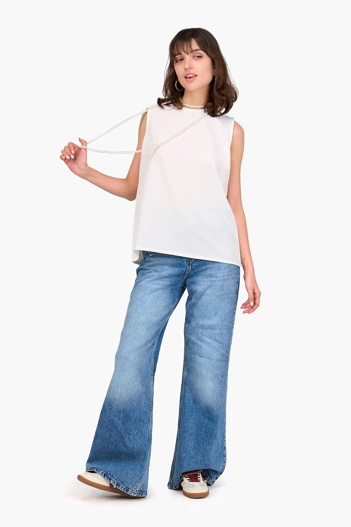 Tencel Sleeveless Blouse - Clue - Babazzaro