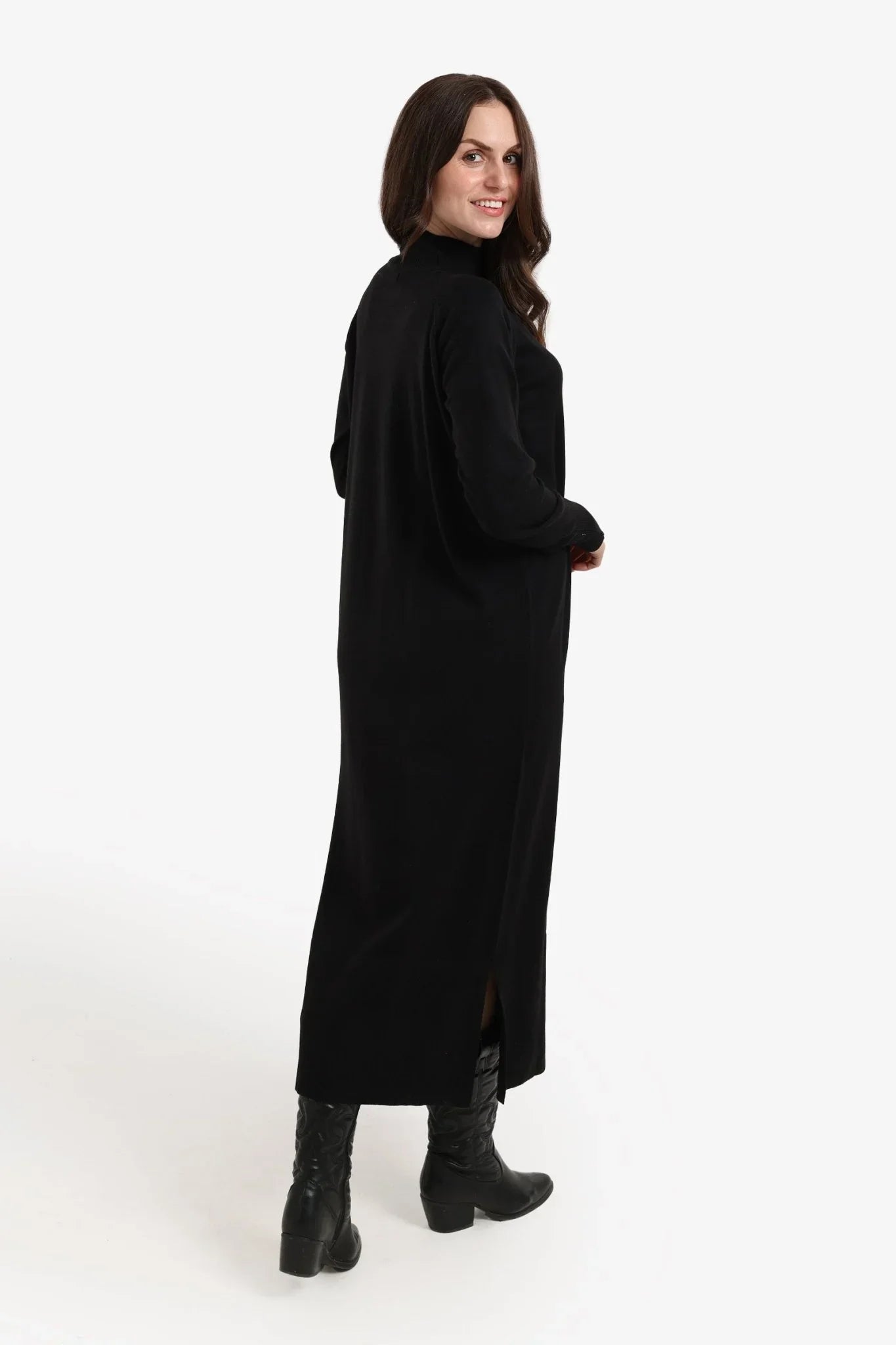 Turtle Neck Midi Dress - Clue - Babazzaro
