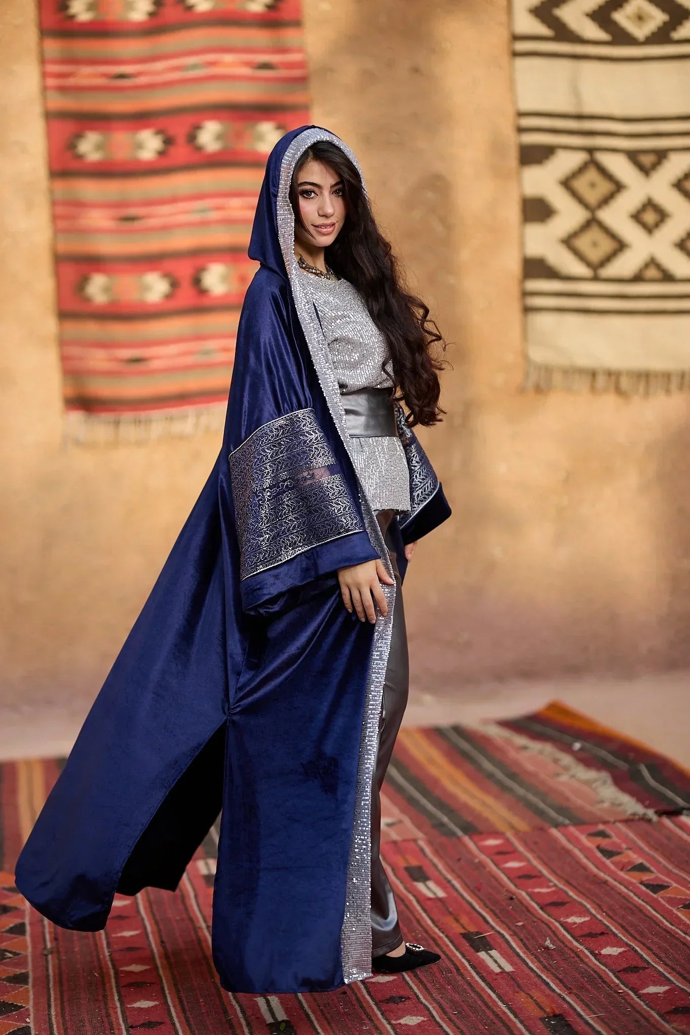 Velvet blue Cardigan - Dress Code - Babazzaro