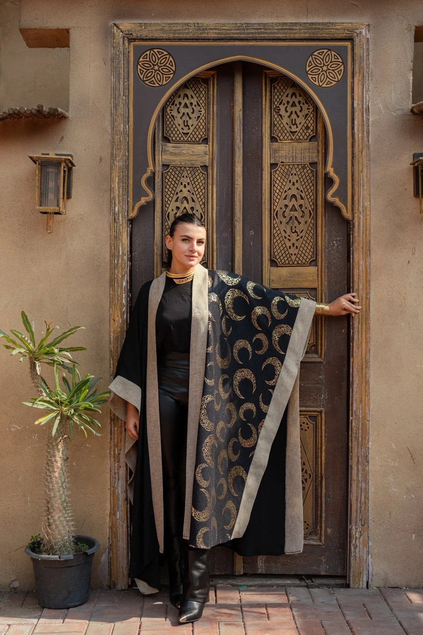 Velvet Crescent Linen Kaftan - Dress Code - Babazzaro