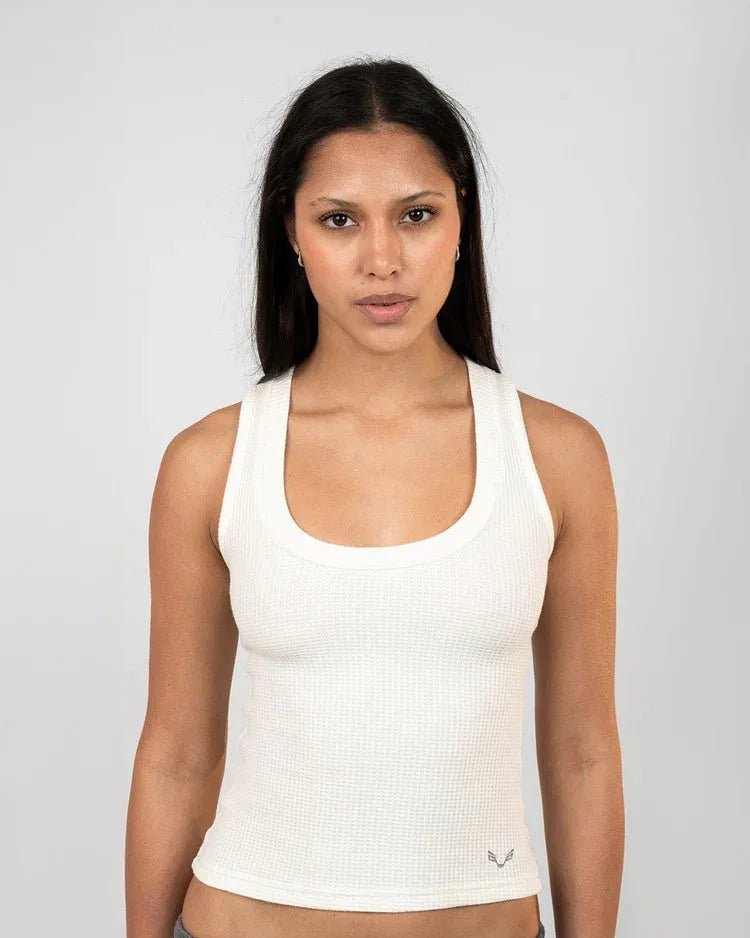 Waffle - Luxe Tank White - Bfeerce - Babazzaro