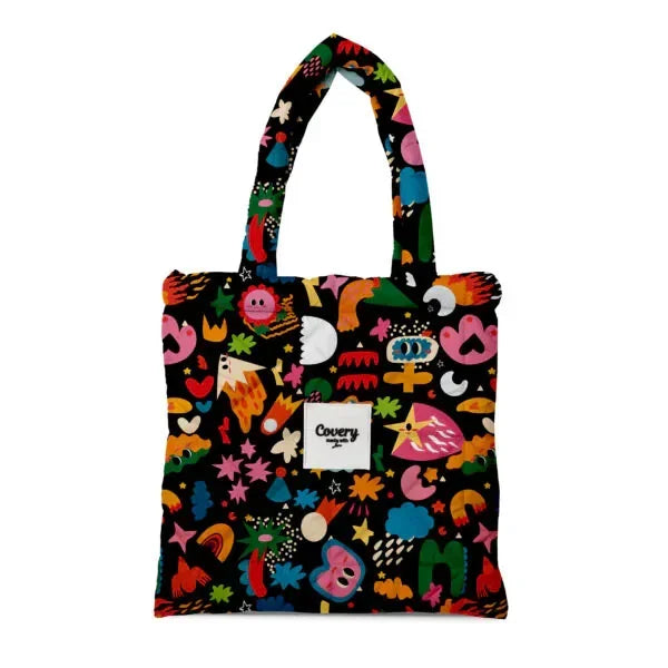 Wonderland Puffy Printed Tote Bag - Covery - Babazzaro