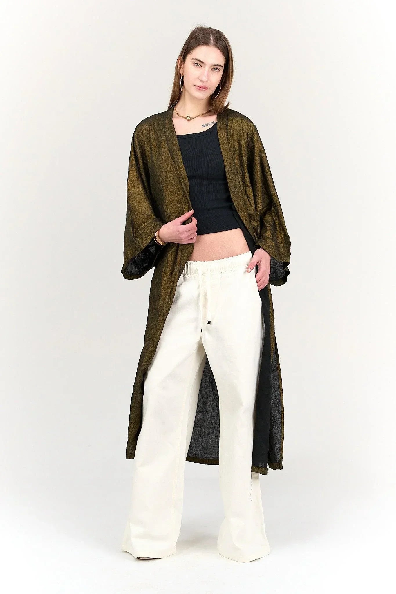 Clue - Linen Open Front Kimono 5