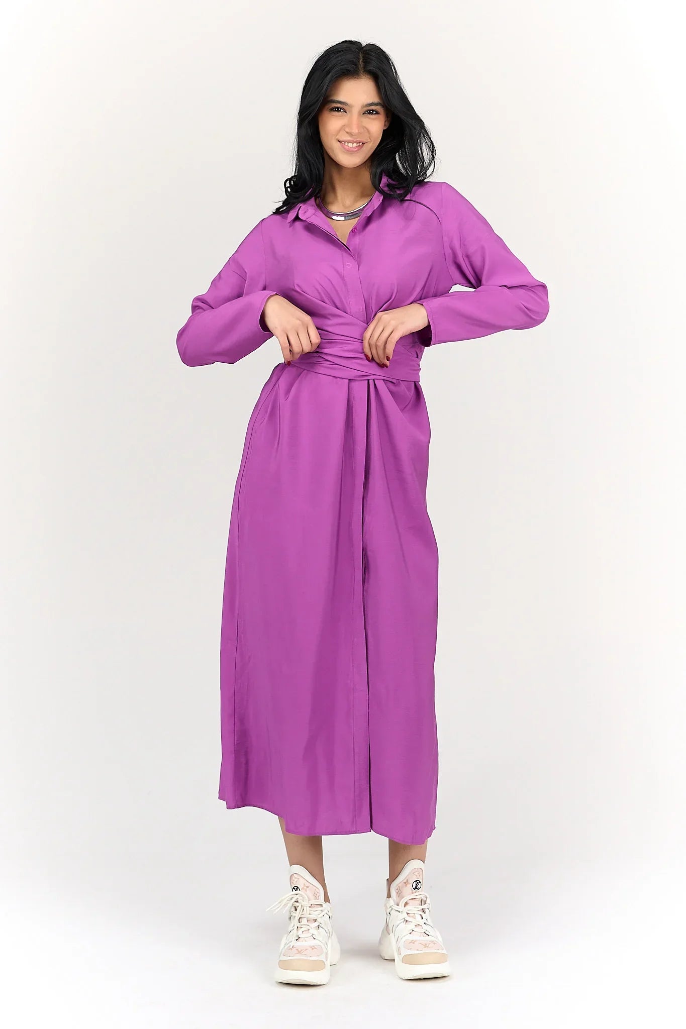 Shirt Dress with Tie Belt - Clue 6
