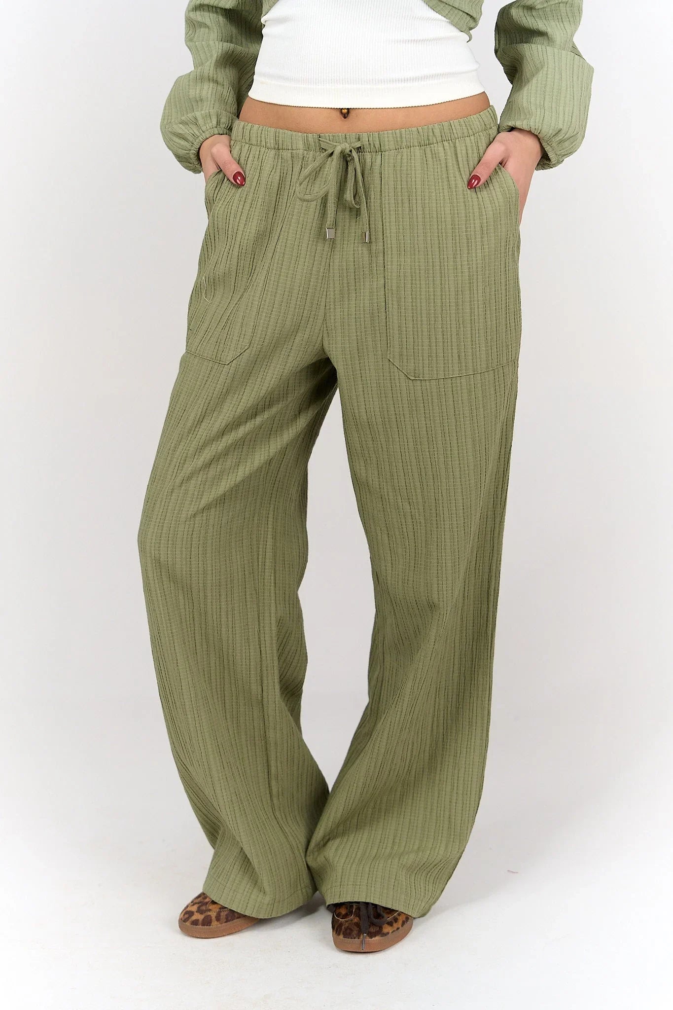 Clue - Self Pattern Tencel Pants 2