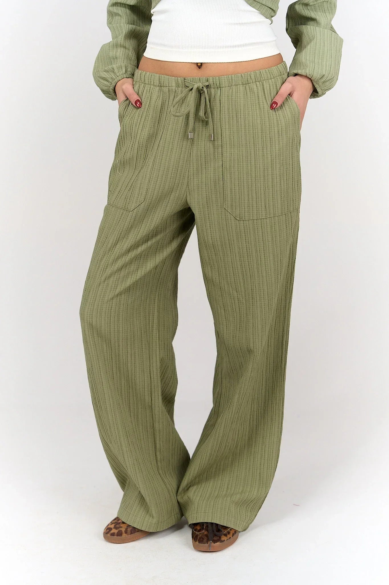 Clue - Self Pattern Tencel Pants 2