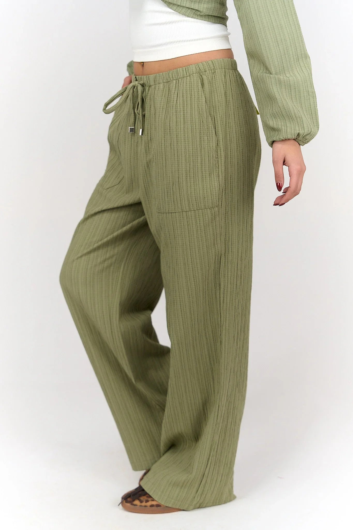 Clue - Self Pattern Tencel Pants 3