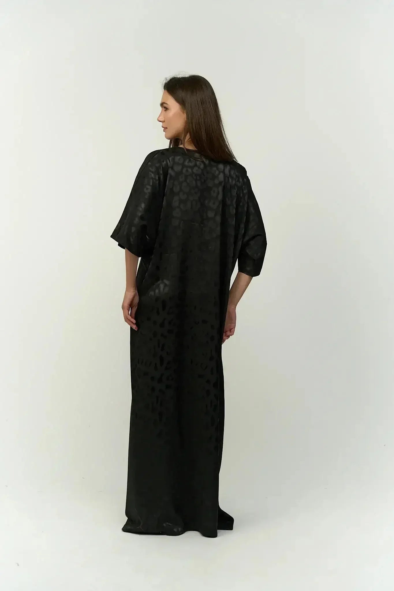 Carina - Satin Jacquard Long Nightgown 3