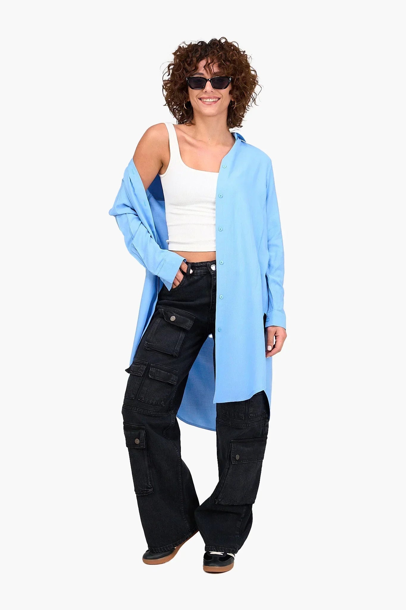 Clue - Rayon Waffle Long Shirt 10
