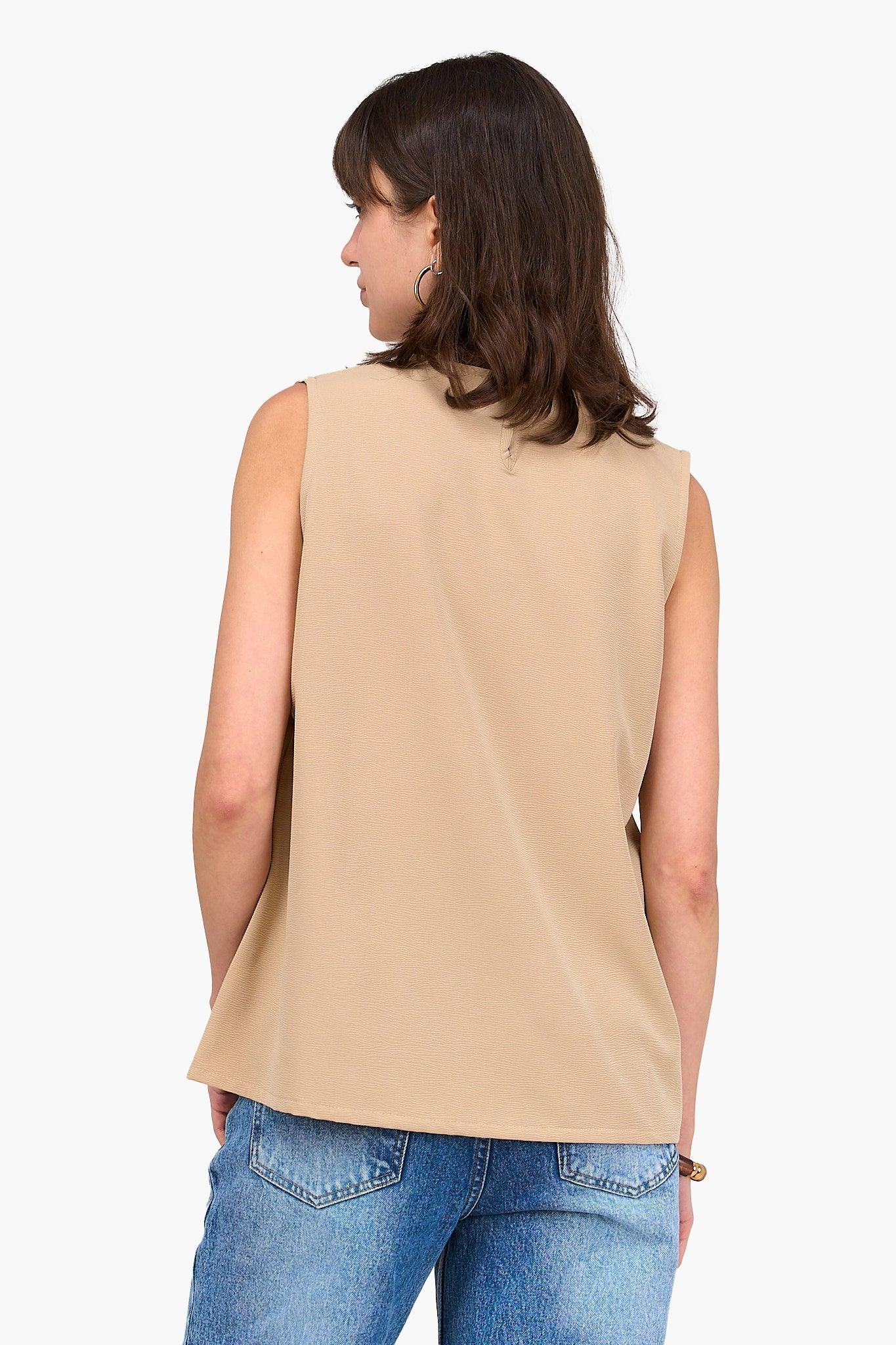 Tencel Sleeveless Blouse - Clue - Babazzaro