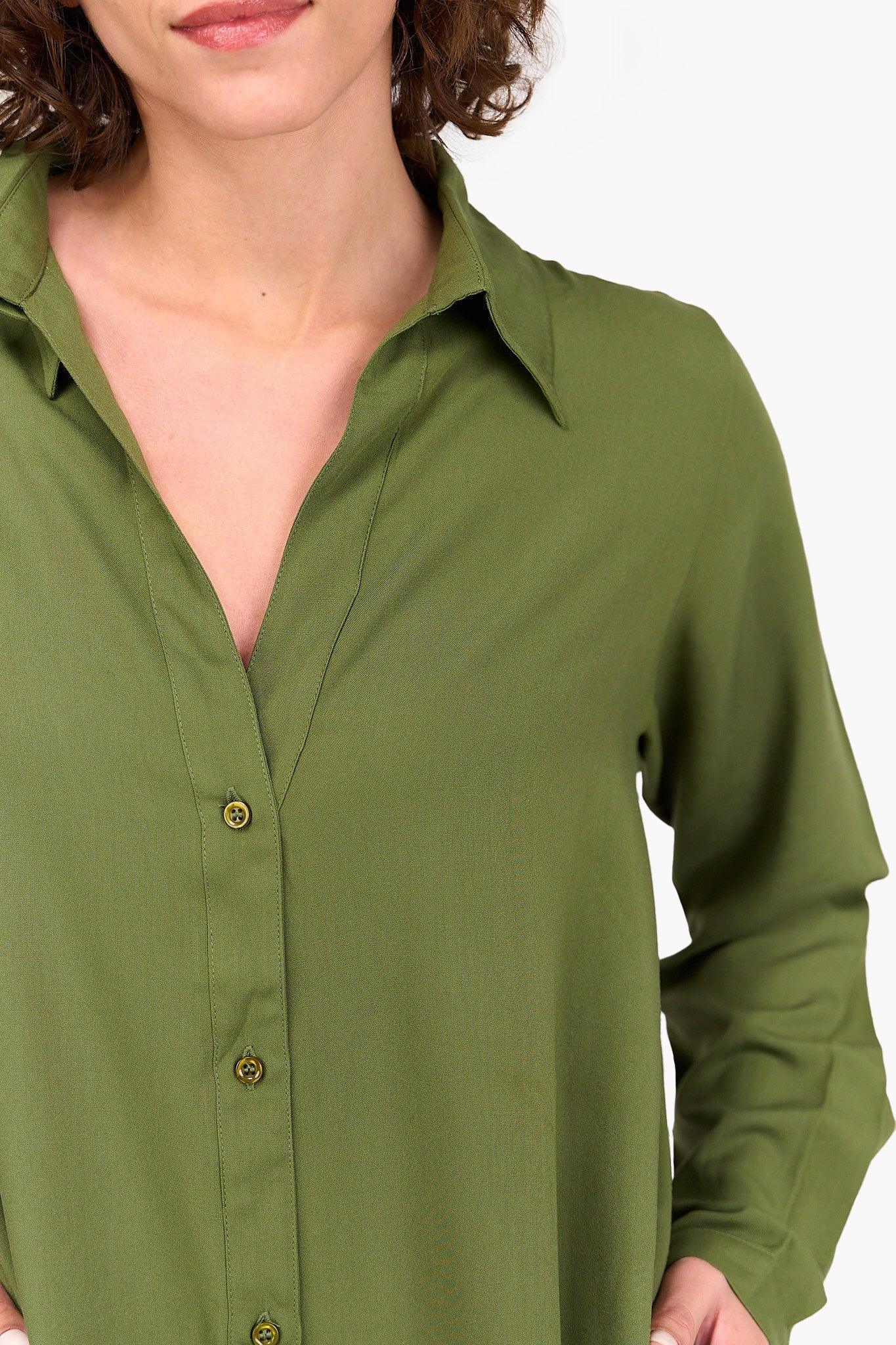 Clue - V-Collared Neck Shirt Dress 12
