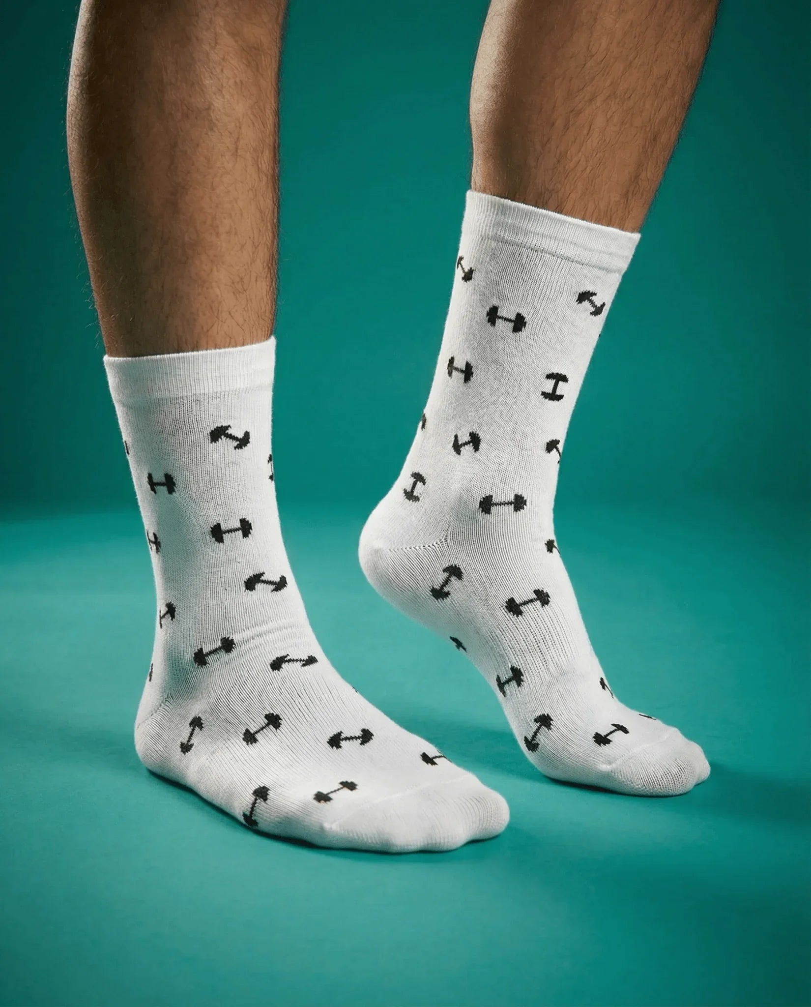 White Dumbbell - Comedy Socks - Babazzaro