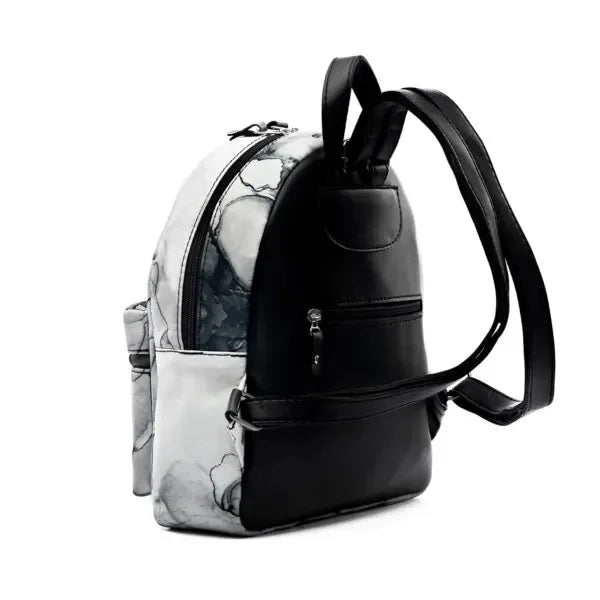 White Marble Mini Backpack - Covery - Babazzaro