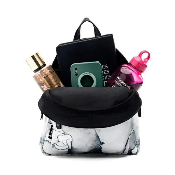 White Marble Mini Backpack - Covery - Babazzaro