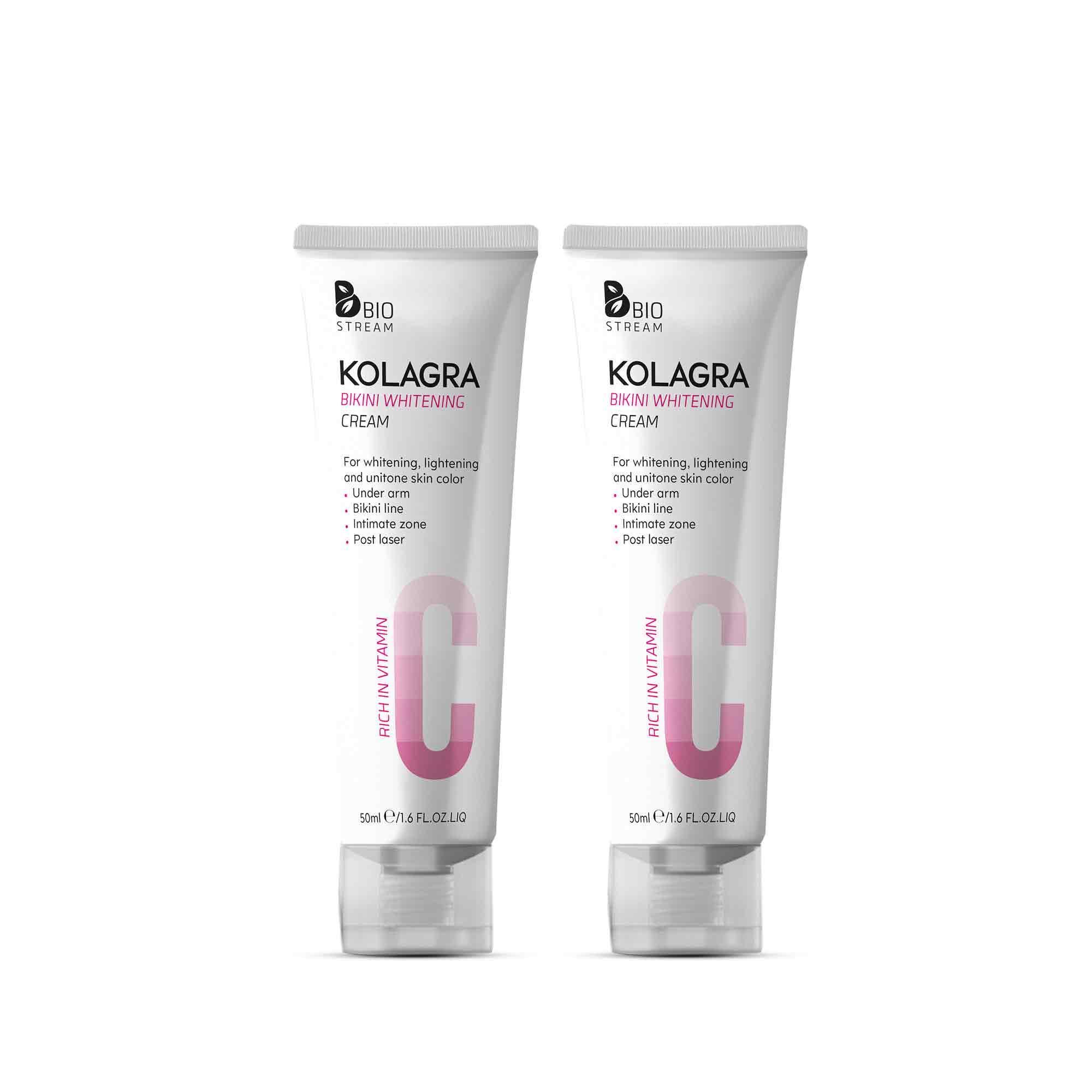 Biostream - Kolagra Multicoloroffer bikini whitening cream 1+1 1