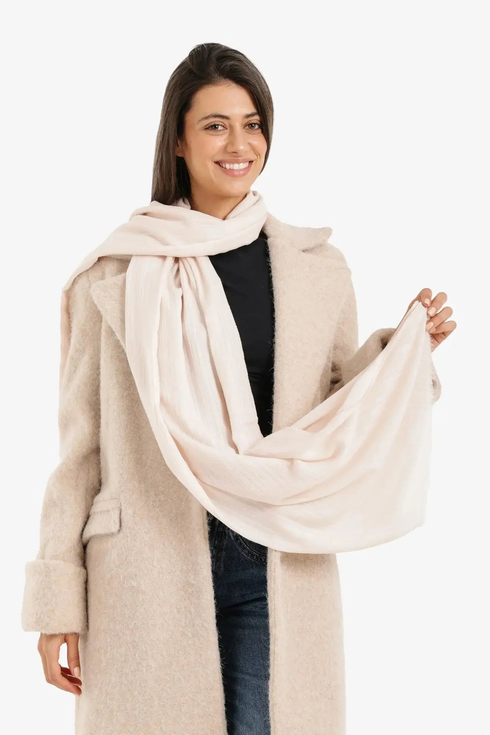 Carina - Textured Ribbed Cotton Scarf 12