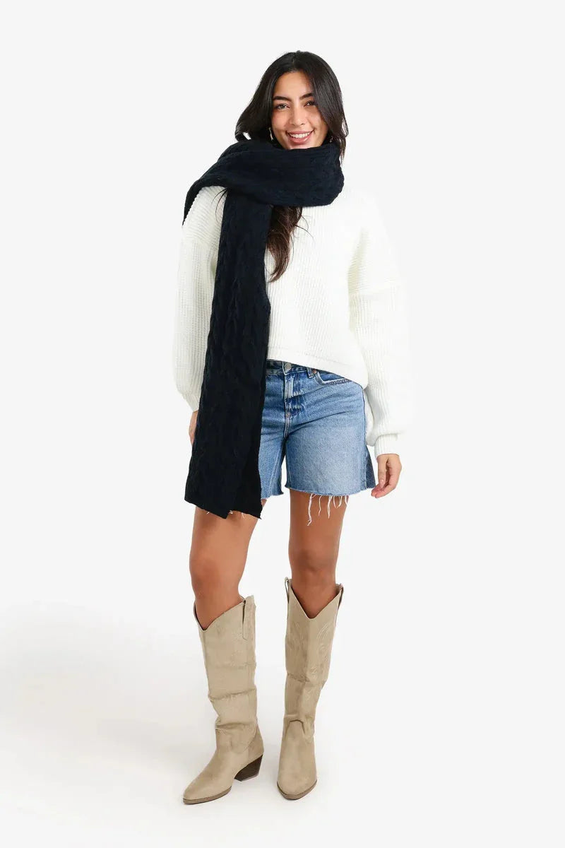 Carina - Braided Pattern Scarf 1