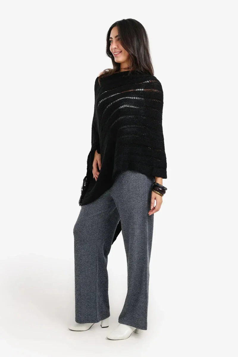 Carina - Poncho with Fringe Details 3