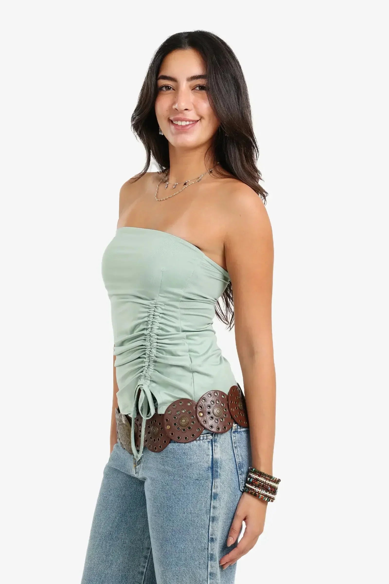 Carina - Side-Ruched Sleeveless Top 2