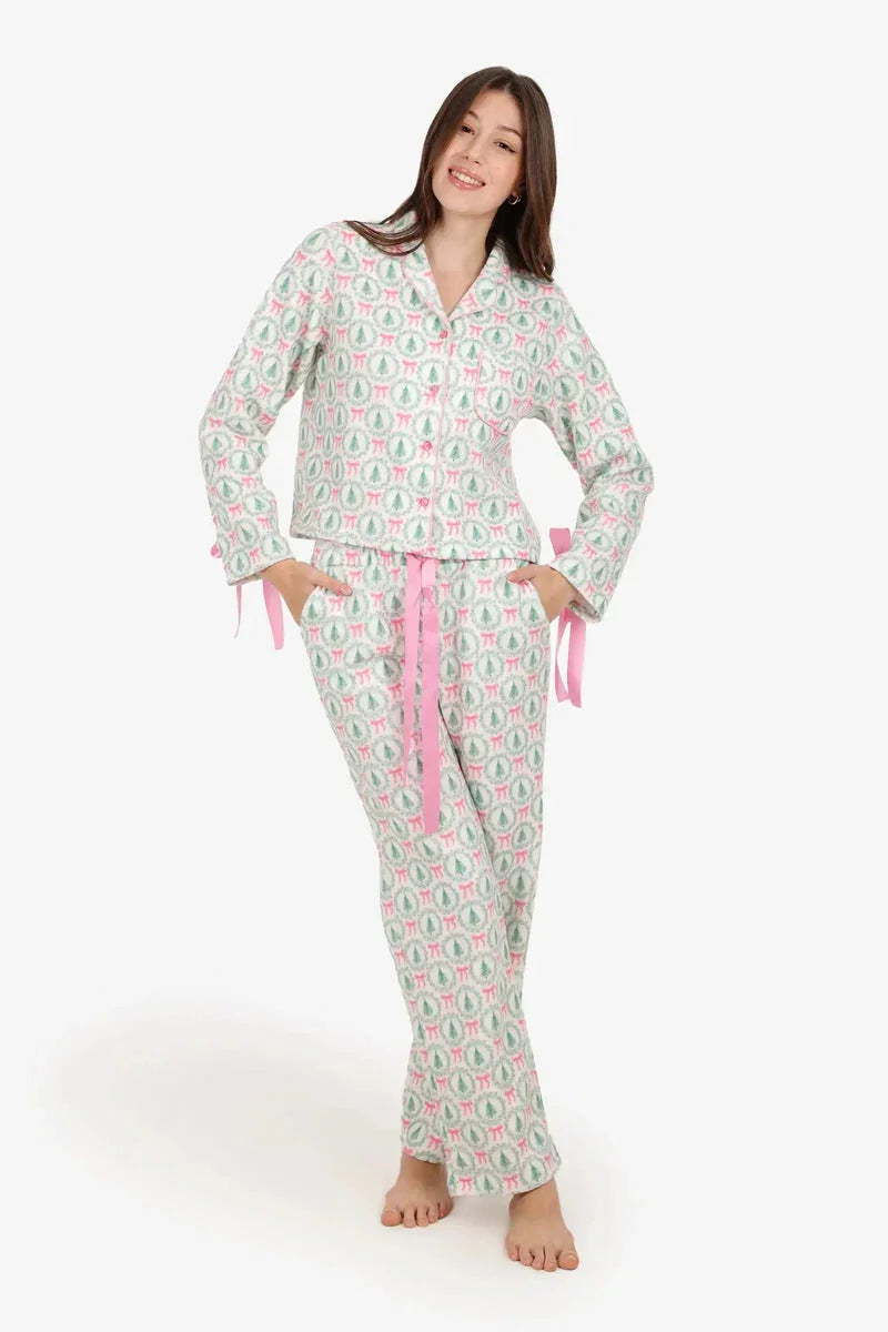 Carina - Velvet Christmas Pyjama Set 1