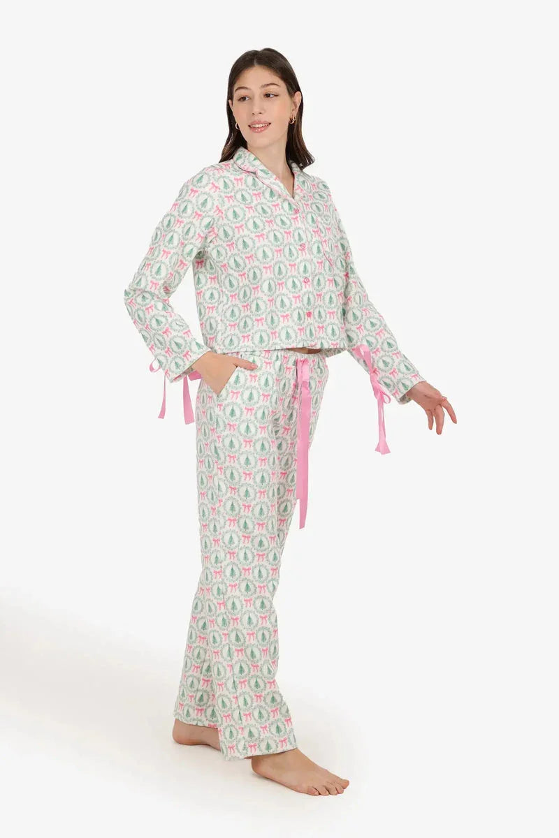 Carina - Velvet Christmas Pyjama Set 2