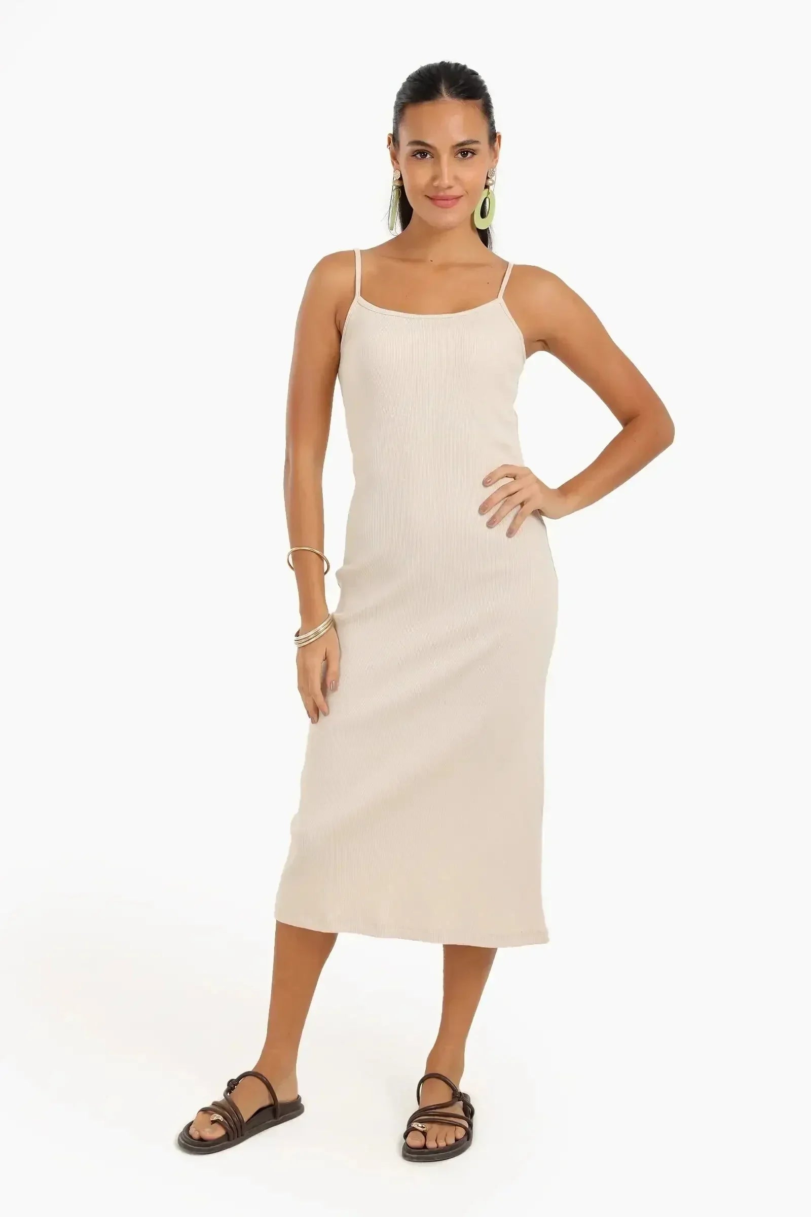 Carina - Ribbed Midi Dress 1
