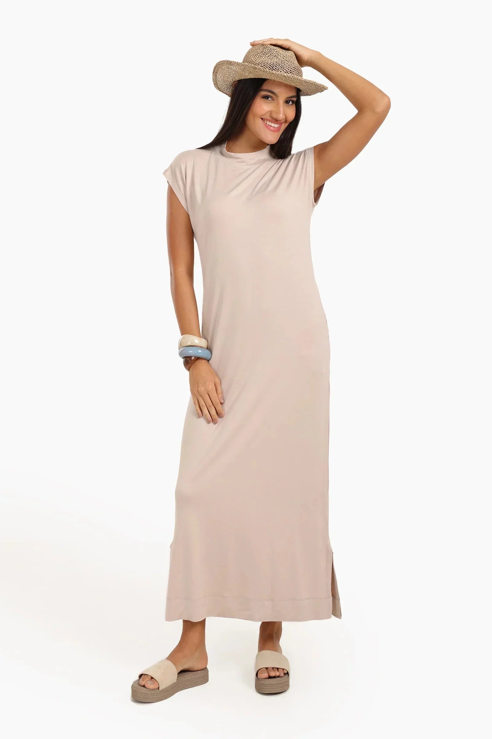 Carina - Casual Solid Pattern Dress 1