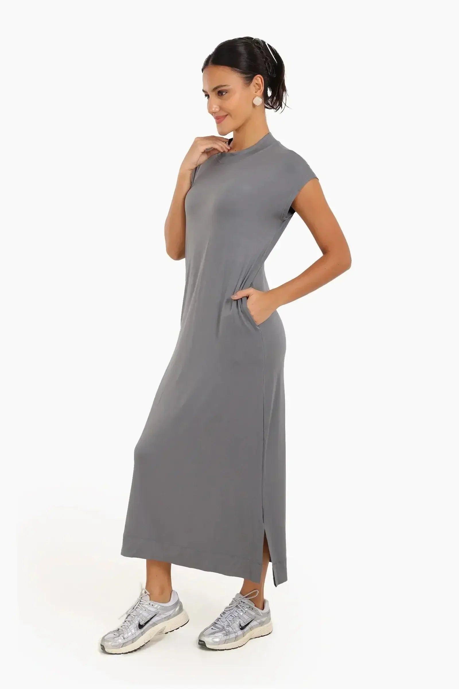 Carina - Casual Solid Pattern Dress 6