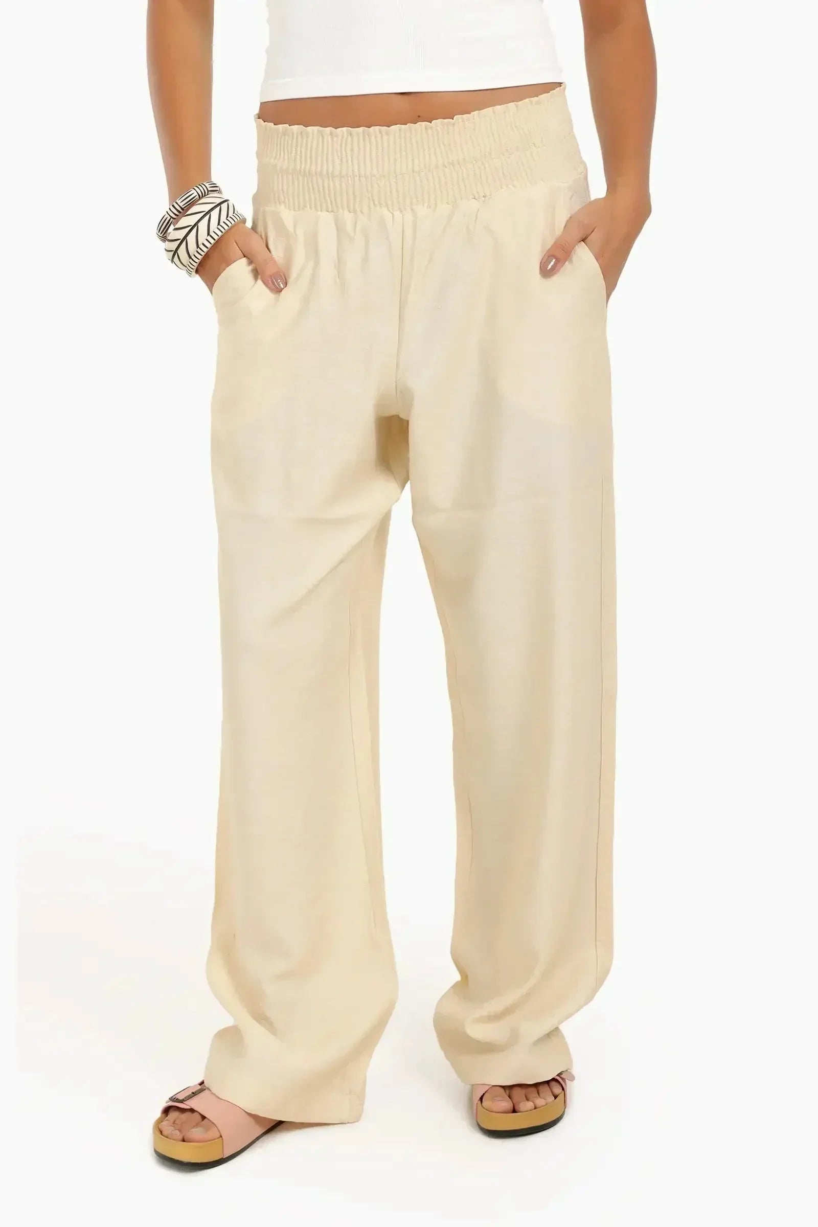 Carina - High Wide Waist Beach Pants 1