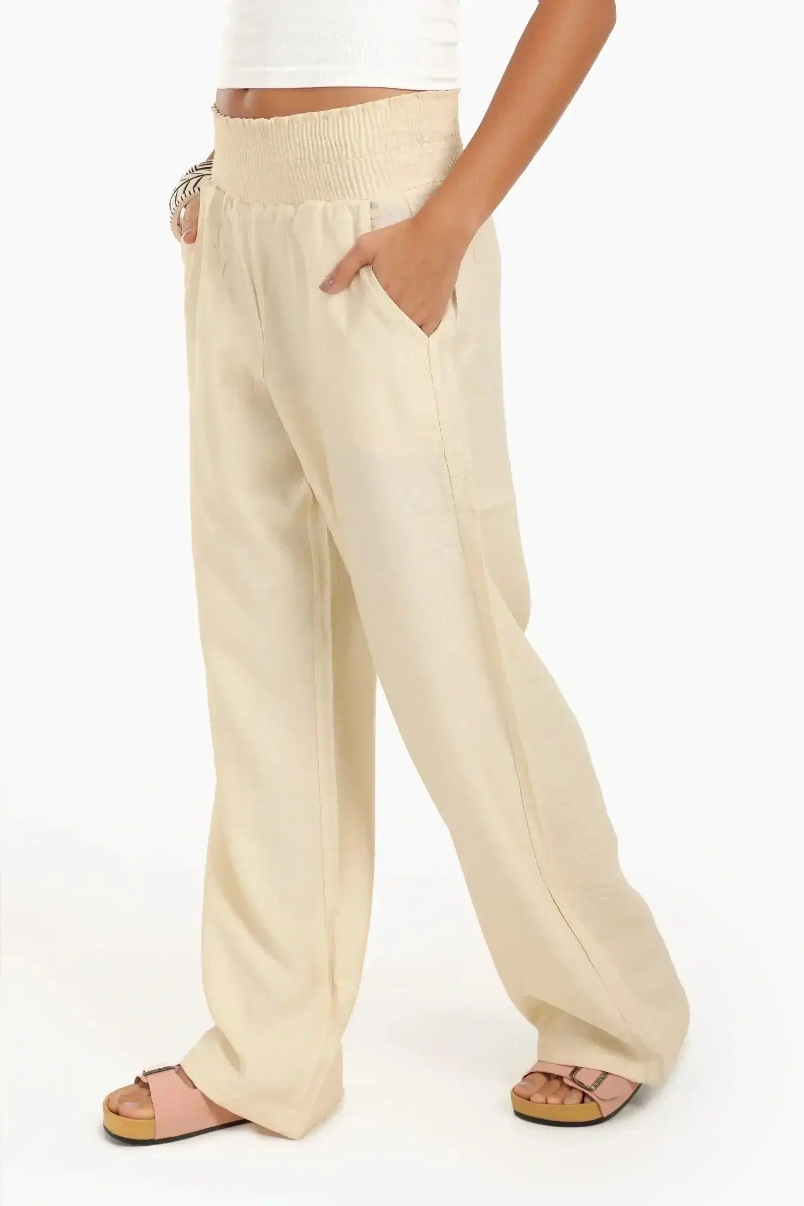 Carina - High Wide Waist Beach Pants 2