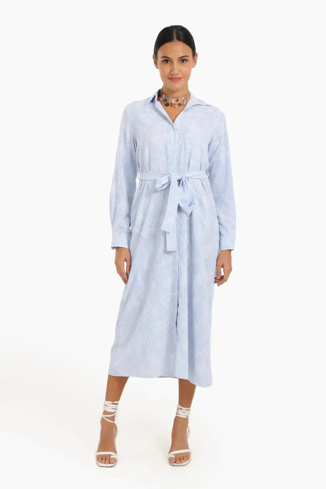 Carina - Printed Midi Shirt Dress 9