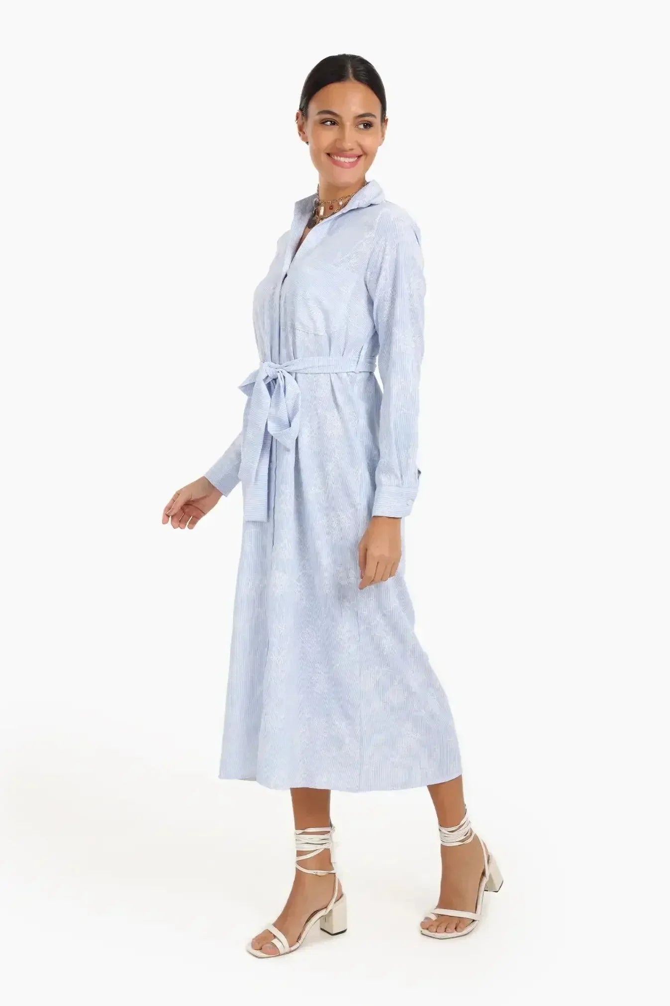 Carina - Printed Midi Shirt Dress 13