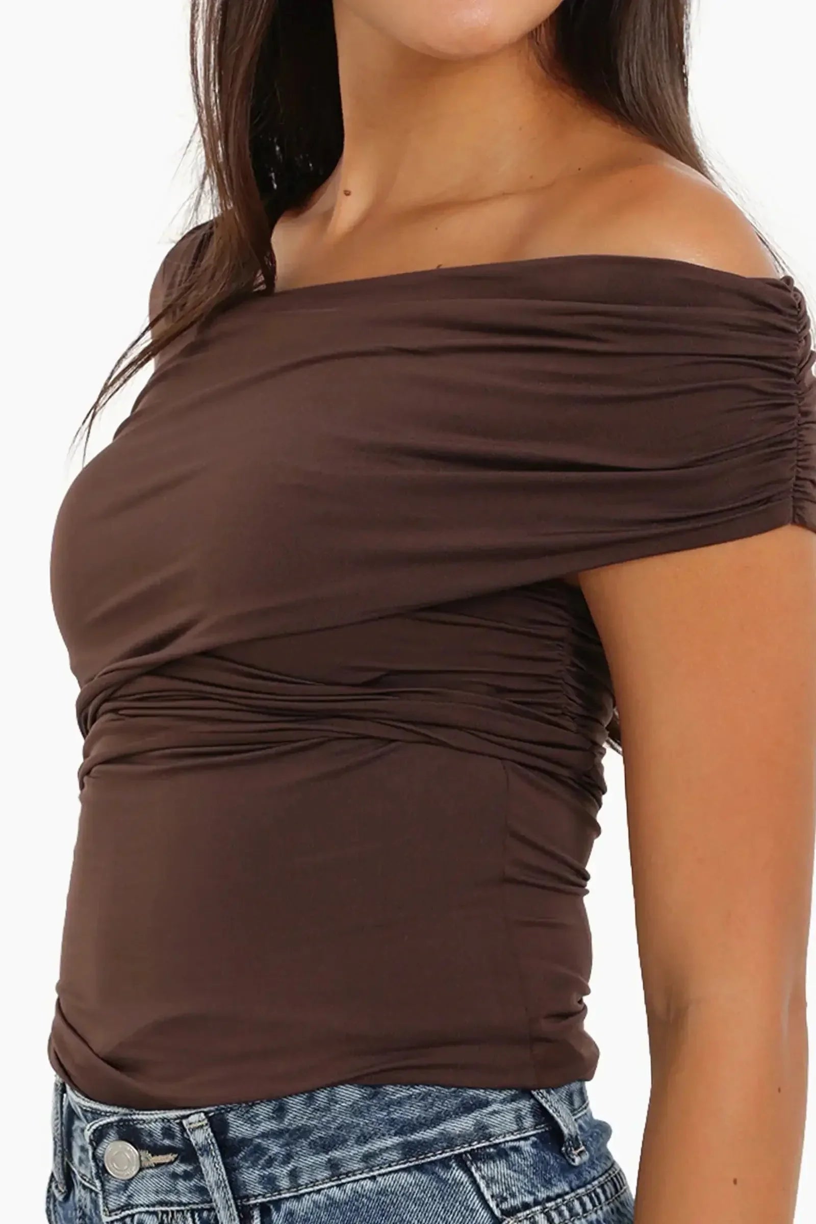 Carina - Rushed Off Shoulder Top 4