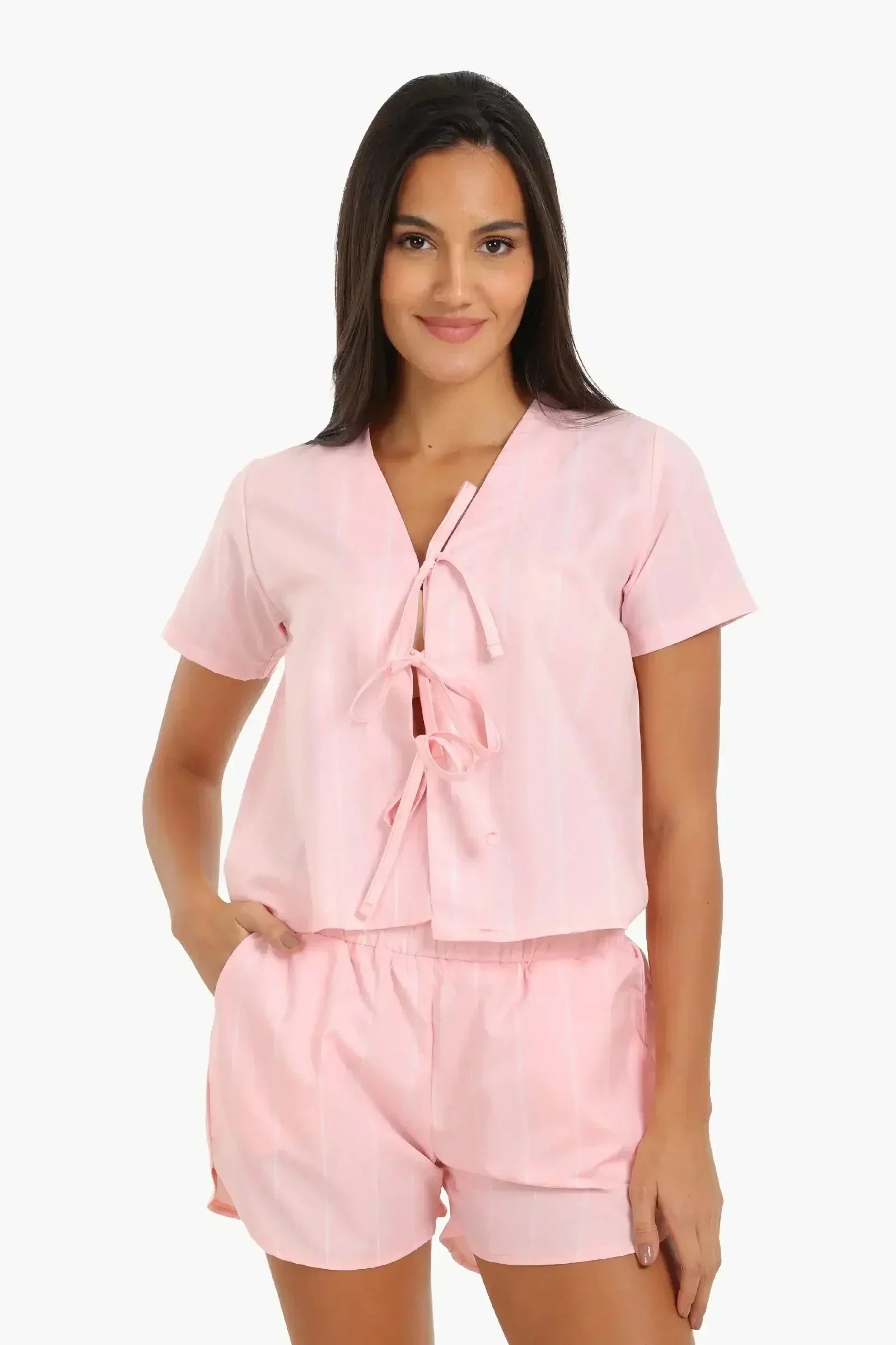 Carina - Peach Blossom Pyjama Set 1