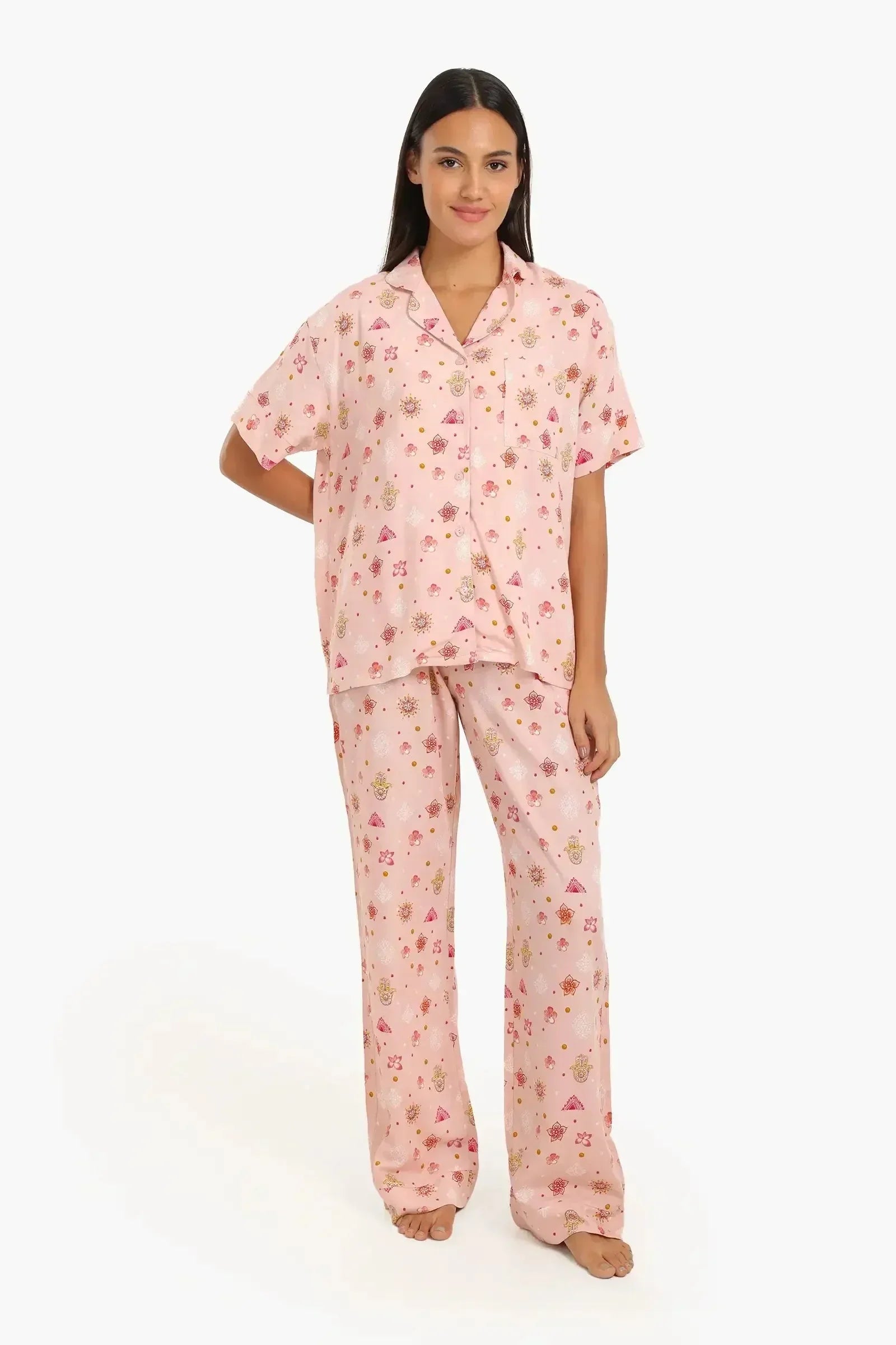 Carina - Printed Breathable Pyjama Set 1