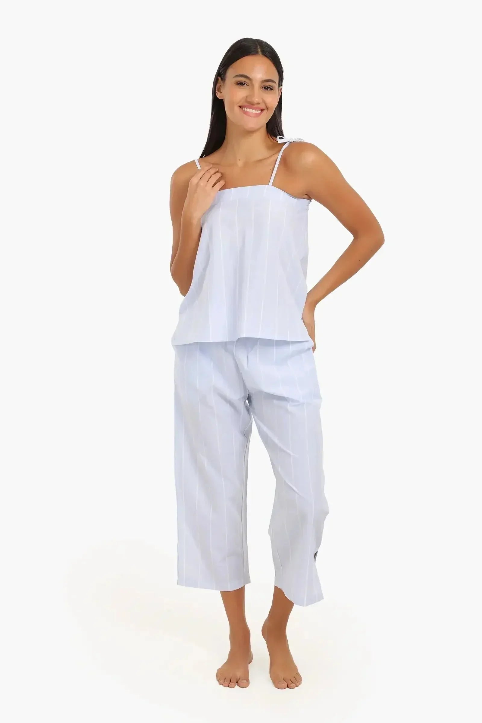 Carina - Striped Strappy Pyjama Set 1