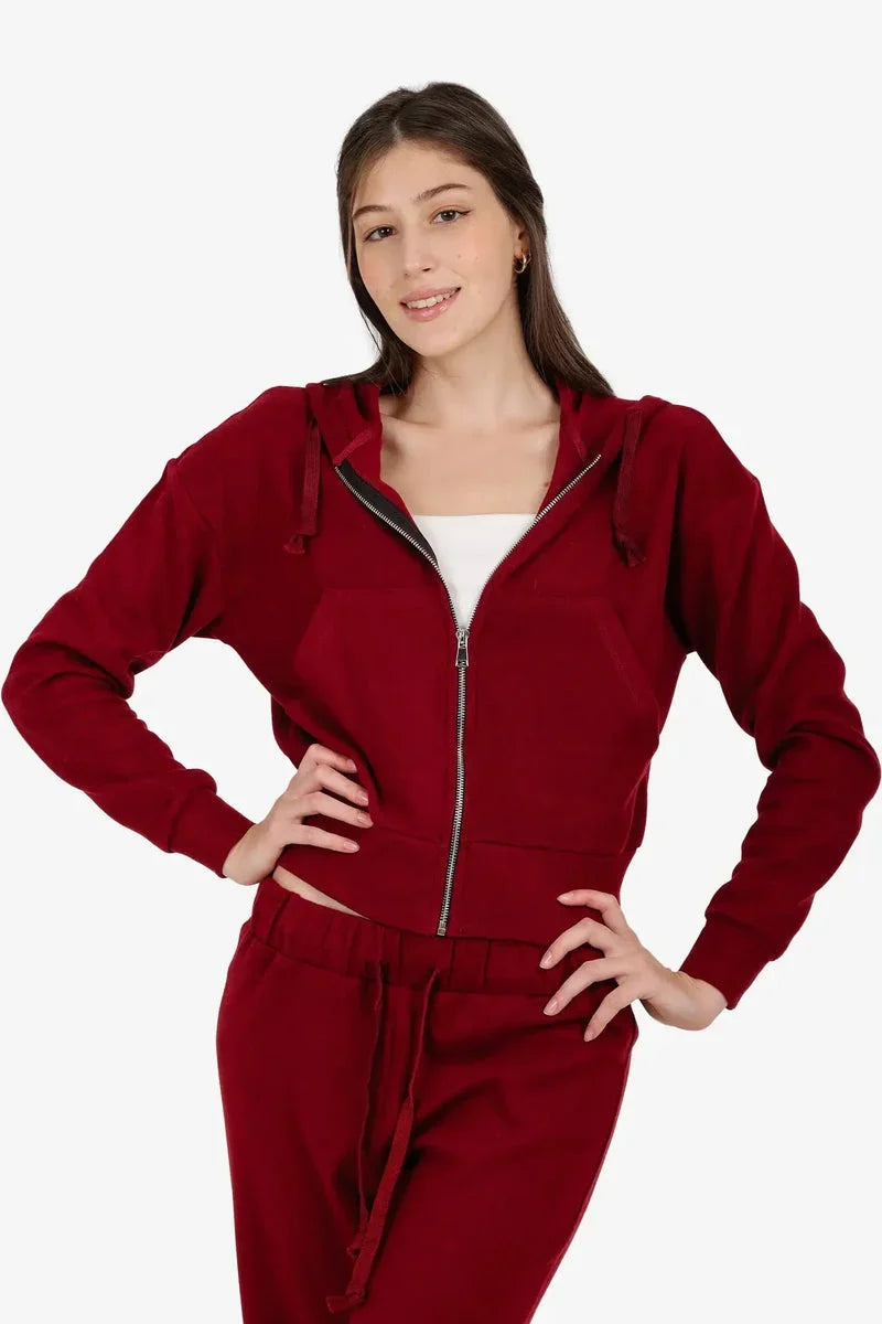 Carina - Hooded Ribbed Lounge Sweatshirt 2