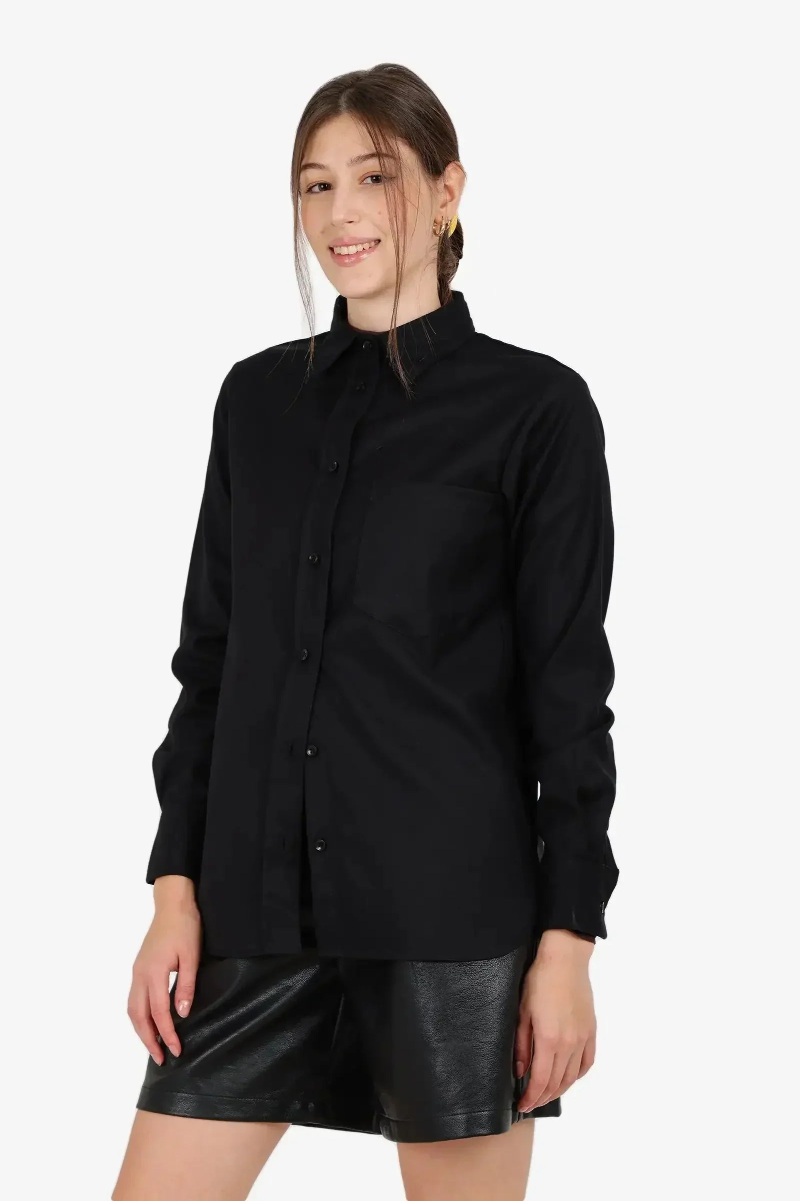Carina - Relaxed High-Low Shirt 1