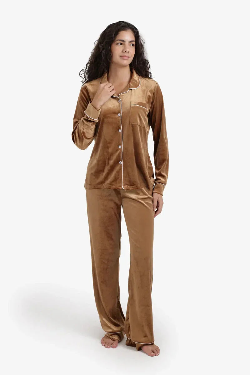 Carina - Classic Velvet Pyjama Set 1